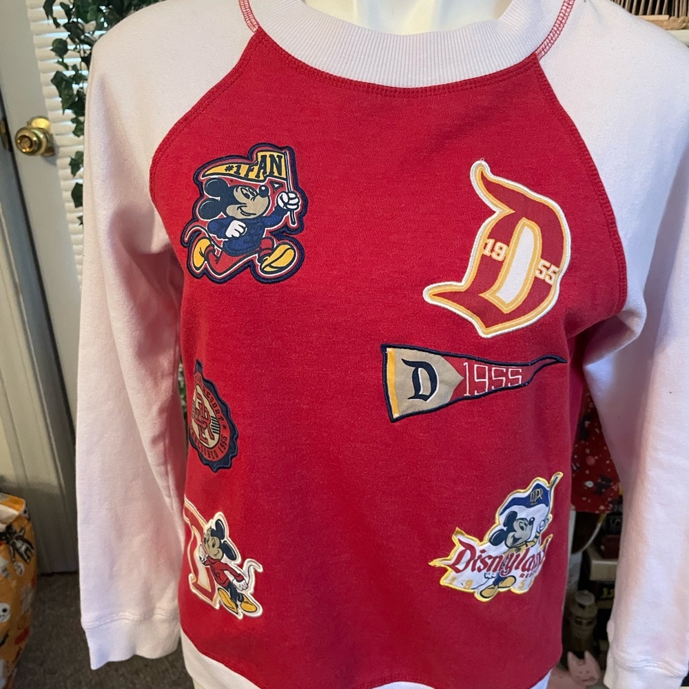 Authentic Original 1971 Disney Parks Red Crewneck Large Mickey Mouse